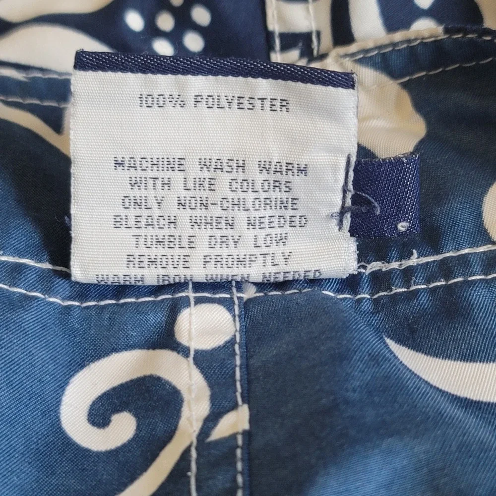 Y2K Sideout Board Shorts Mens 36 Navy‎ Blue Floral Hibiscus Print Swim Trunks